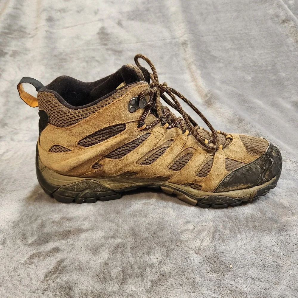 Merrell‎ Boot Mens 12 Brown Moab 3 Mid waterproof Hiking Walking Gorpcore
